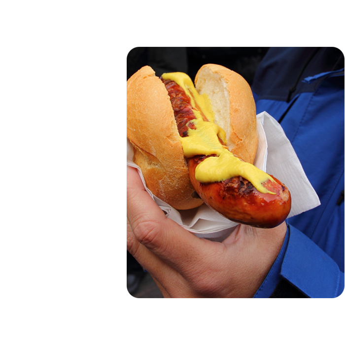 Stadium food provided at sports venue